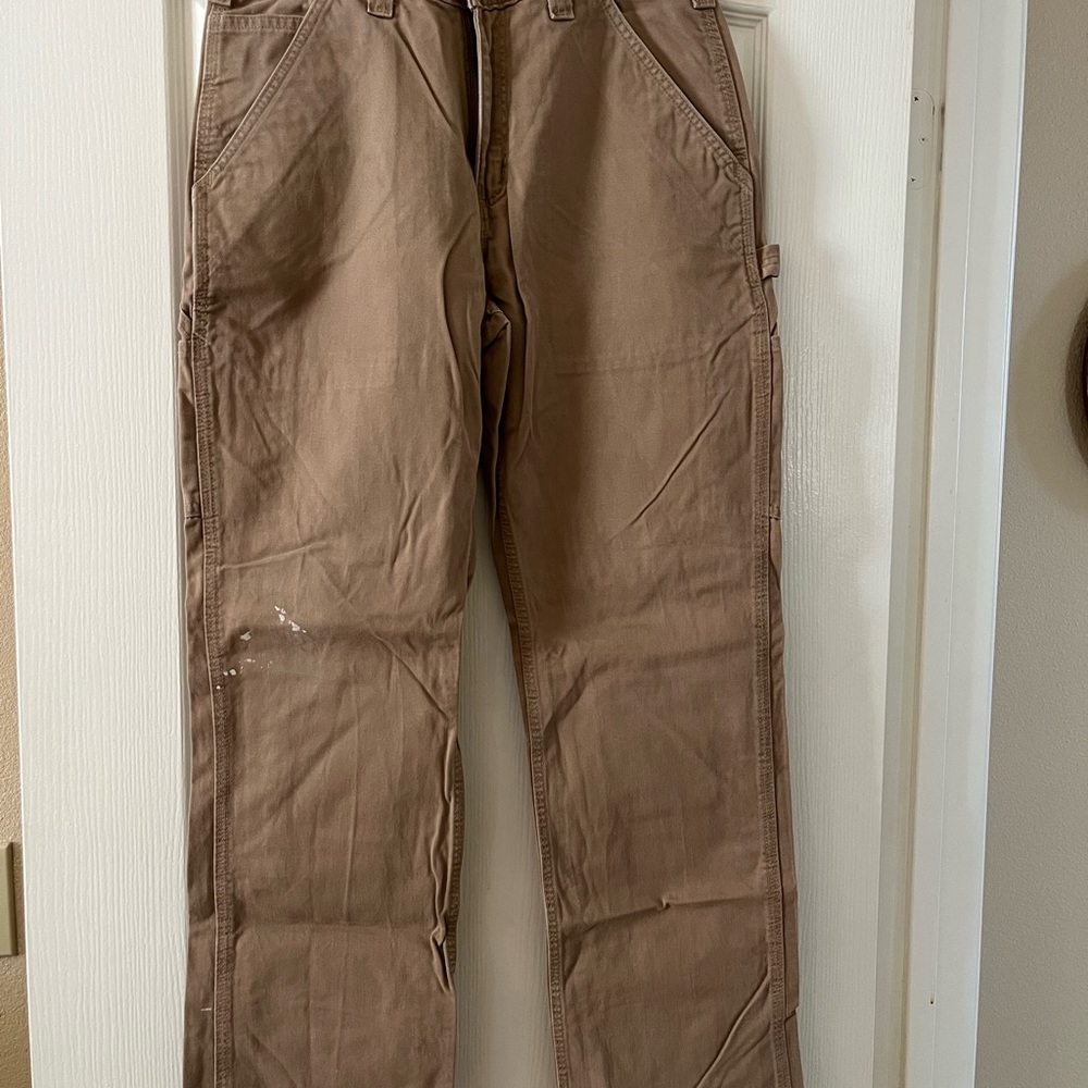 Carhartt Men's Tan Cargo Pants 32x32 (minor paint spots) have been worked in